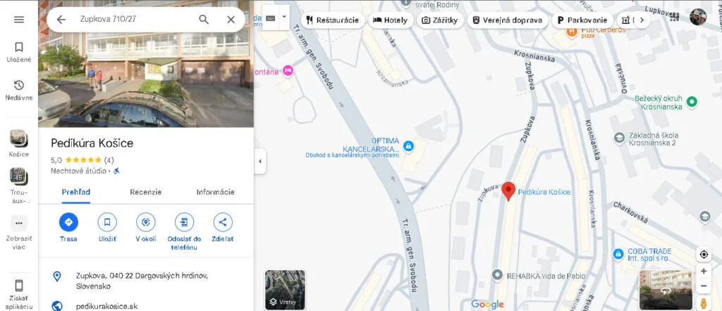 pedikura kosice gmaps1